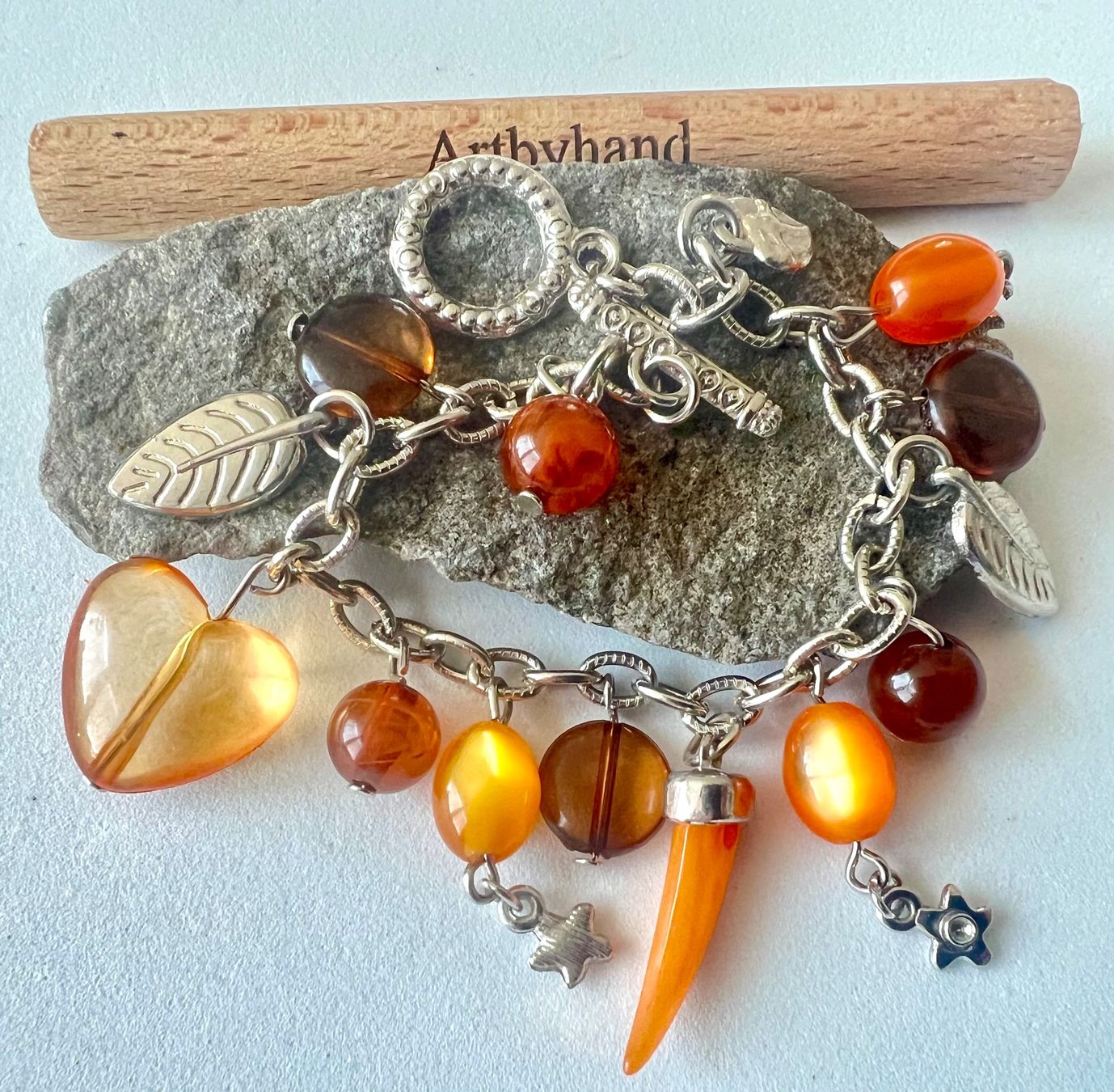 Bracciali & Braccialetti: Boho Charm-Armband | Bettel Armband -Karneol- & Achat-Optik – Usato da Ruswil venduto da artbyhand