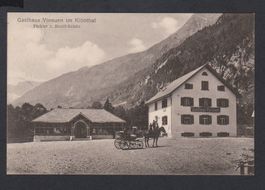 Klönthal   :   alte Ansichtskarte Gasthaus Vorauen von 1915
