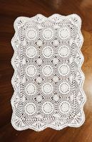 Vintage Deckchen, Doily, weiss, gehäkelt, schöner Zustand