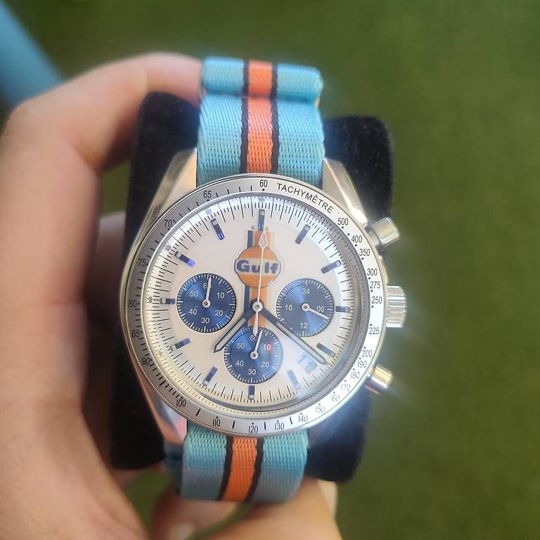 Orologi: Gulf-Chronograph-Uhr, – Usato da Zürich venduto da Orkageta