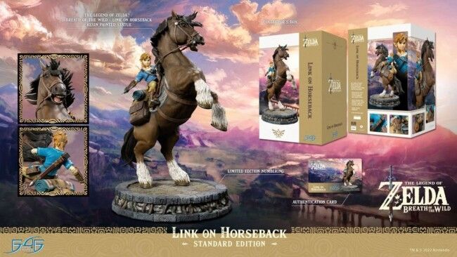 Nintendo Statuette: First4Figures Zelda BOTW Link On Horseback Statue – Nuovo e nell'imballaggio originale da St. Gallen venduto da plh_n2wm