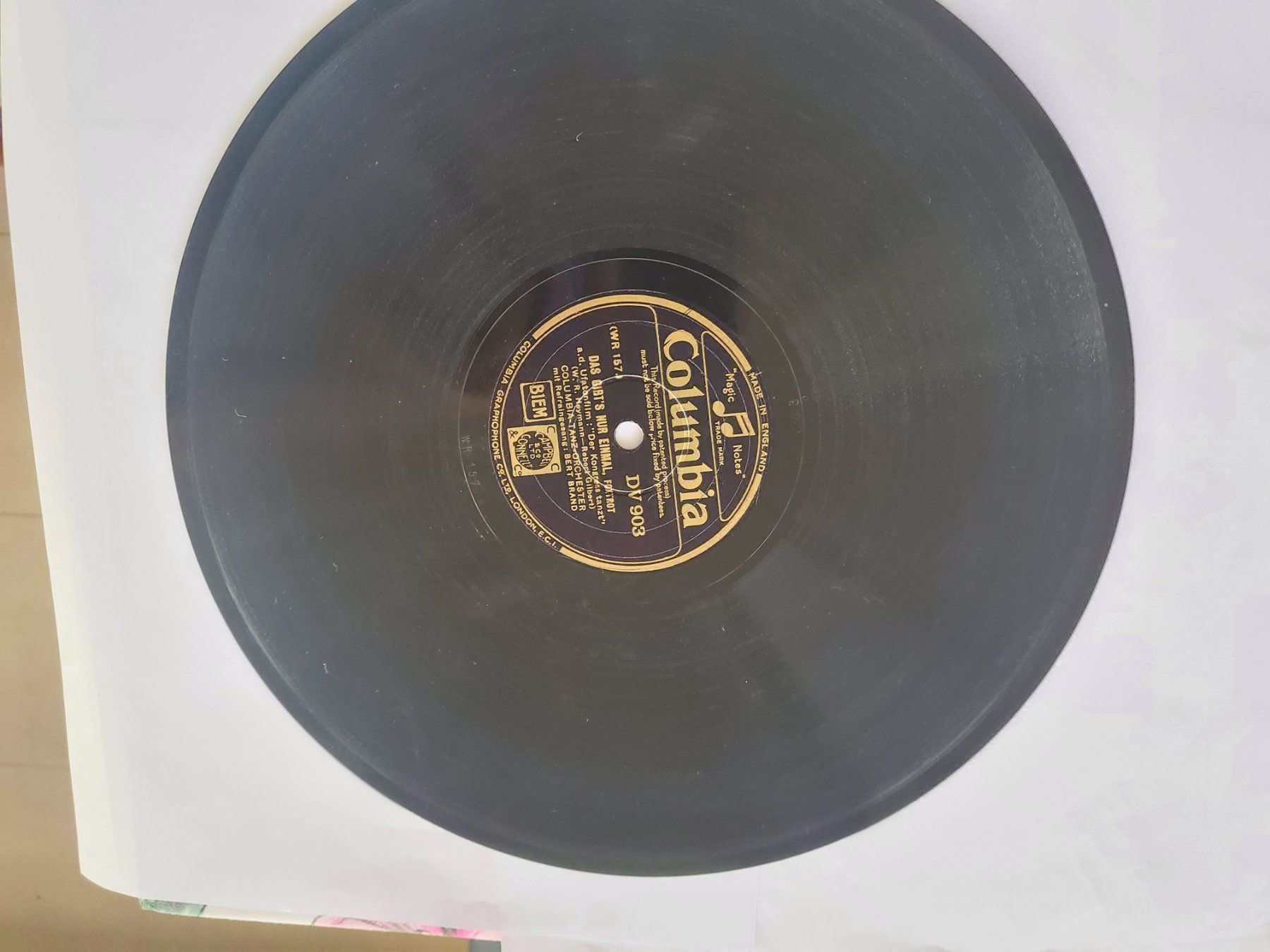 Schallplatten: Schellackplatte WR Heymann Gilbert Saxon Columbia Tanzorch. – Gebraucht aus Unterägeri von 0alfa0 6