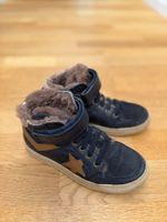 Gefütterte Bisgaard Lederschuhe mit Lammfell Blau, Grösse 32