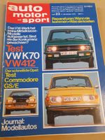 AMS 23/72 Opel Commodore GS/E Alpine A310 VW 412 LE  K 70 xa