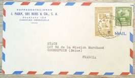 TR69 Enveloppe + Timbre Venezuela 1951