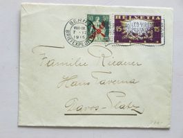 Flugbrief 1919 von BERN nach DAVOS, MiF mit F2, geflogen