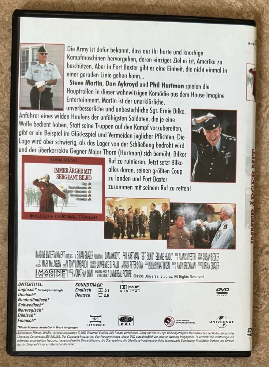 Alle DVDs: IMMER ÄRGER MIT SERGEANT BILKO – Neu (gemäss Beschreibung) aus Dietikon von AndreaSch01 1
