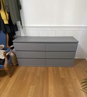 IKEA Malm Kommode 6 Schubladen grau 160x78 cm gebraucht