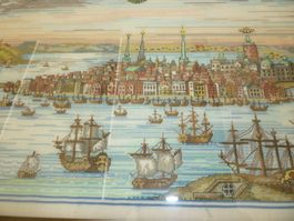 handgestickt bild stockholm  über 100std.arbeit
