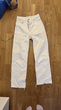 Weisse Hose Ultra High Waist 38