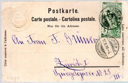 POSTKARTE MARKE WELTPOSTVEREIN MARKE 5 RP - F580
