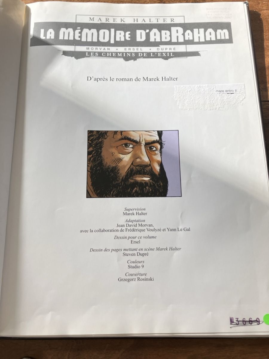 Fumetti: BD La Mémoire d'Abraham, Marek Halter – Usato da Avenches venduto da Optimus_ 1