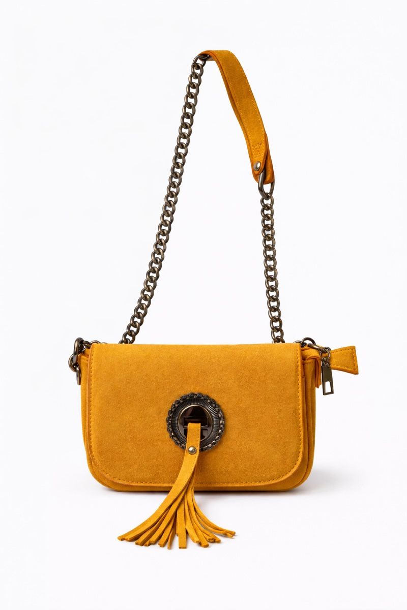 Borse da donna: SAC BANDOULIÈRE JAUNE À FRANGES – Nuovo (secondo la descrizione) da Lausanne venduto da KeNaChic 1