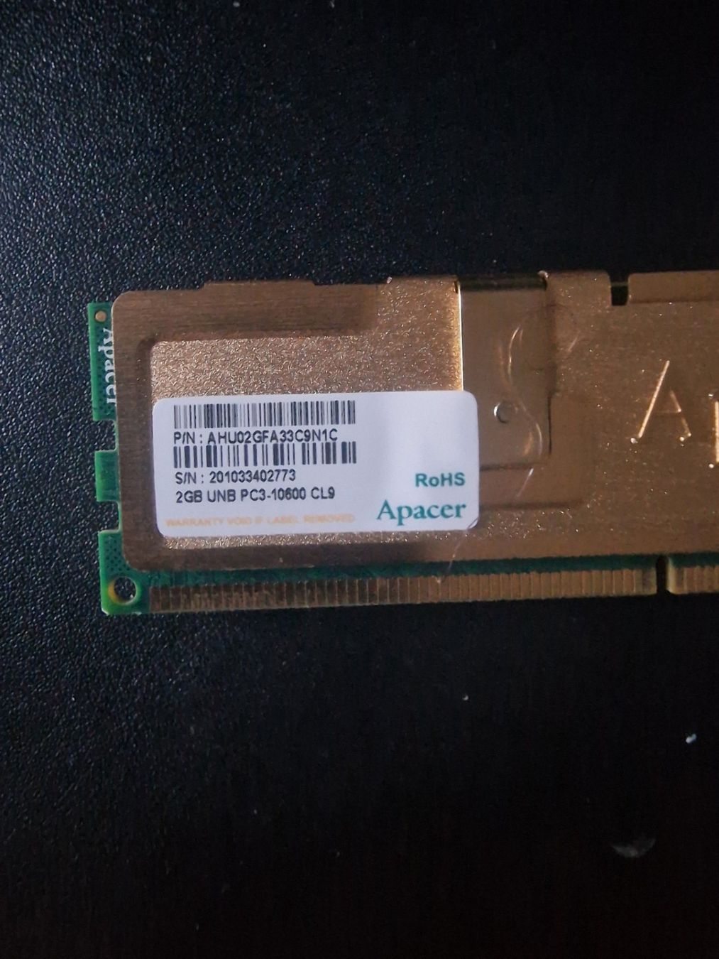 Componenti elettronici: Apacer 4GB DDR3 – Difettoso da Münsingen venduto da tim_2xql 2