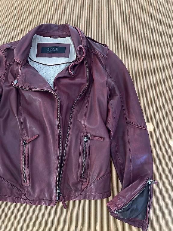 Giacche: Tolle bordeaux-rote Lederjacke – Usato da Schötz venduto da CaCh01 1