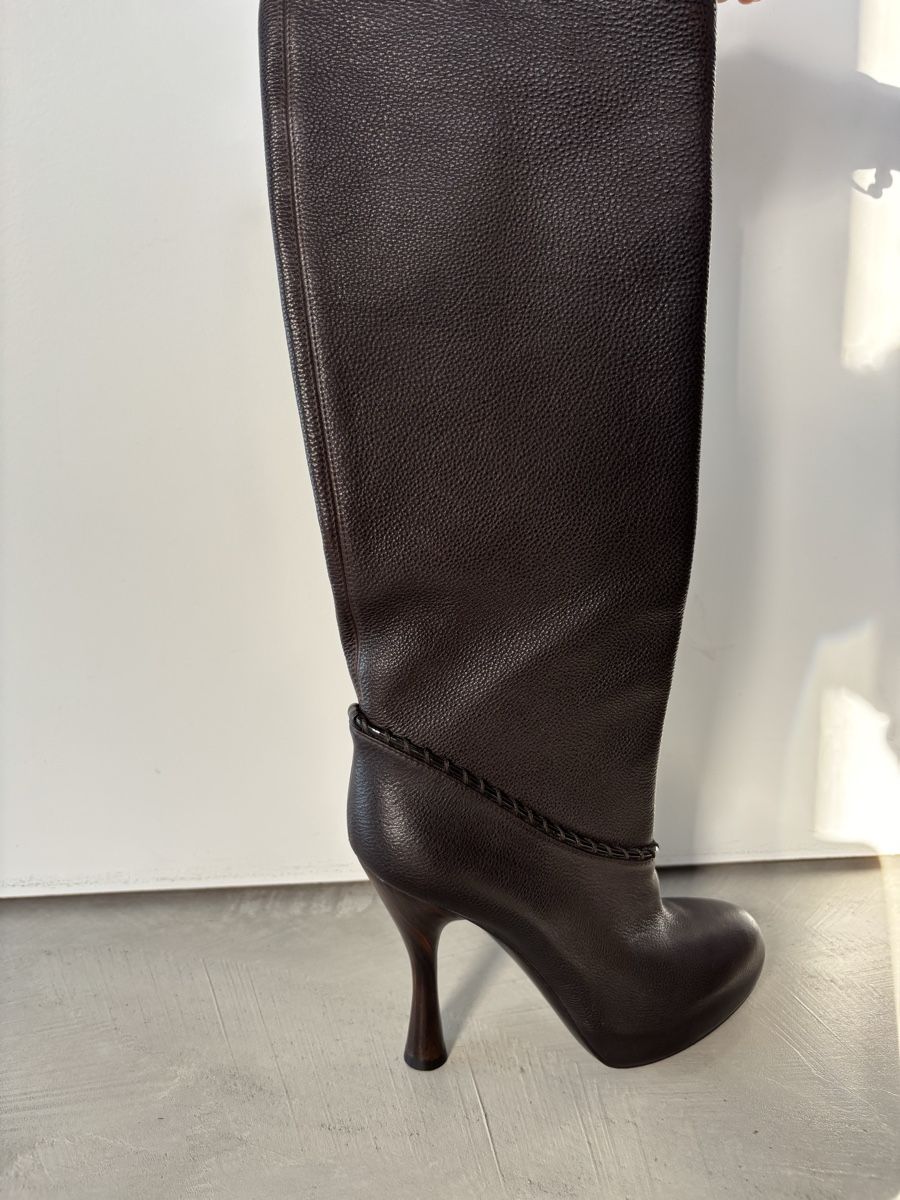 Bally Scarpe da donna: Bally Lederstiefel, Gr. 37, dunkel braun – Nuovo (secondo la descrizione) da Steinmaur venduto da aly_mhs6 8