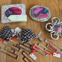 Diverse Vintage Gürtelschnallen Konvolut, Silber Optik, Top
