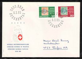 1965, NABRA Blockausschnitte W41, W42 auf FDC