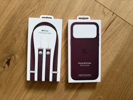 Apple iPhone 18Pro Max Case und Strap Burgunder neu