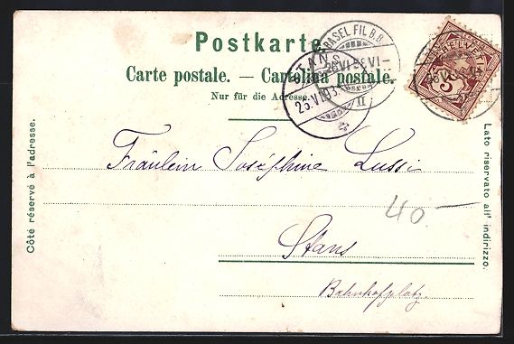 Cartoline postali: Litho Basel, Gesamtansicht, Theater, St. – Usato da Berlin venduto da bartko-reher 1