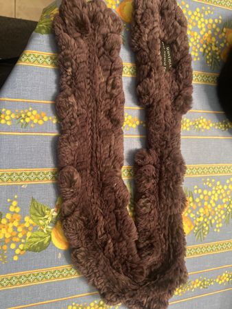 Écharpe / Col en vraie fourrure marron SCHNEIDERS – “Real Na