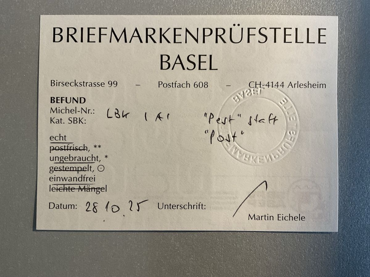 Tutti i francobolli: Schweizer Post Vaduz – Nuovo (secondo la descrizione) da Steinhausen venduto da Leo.1957 2