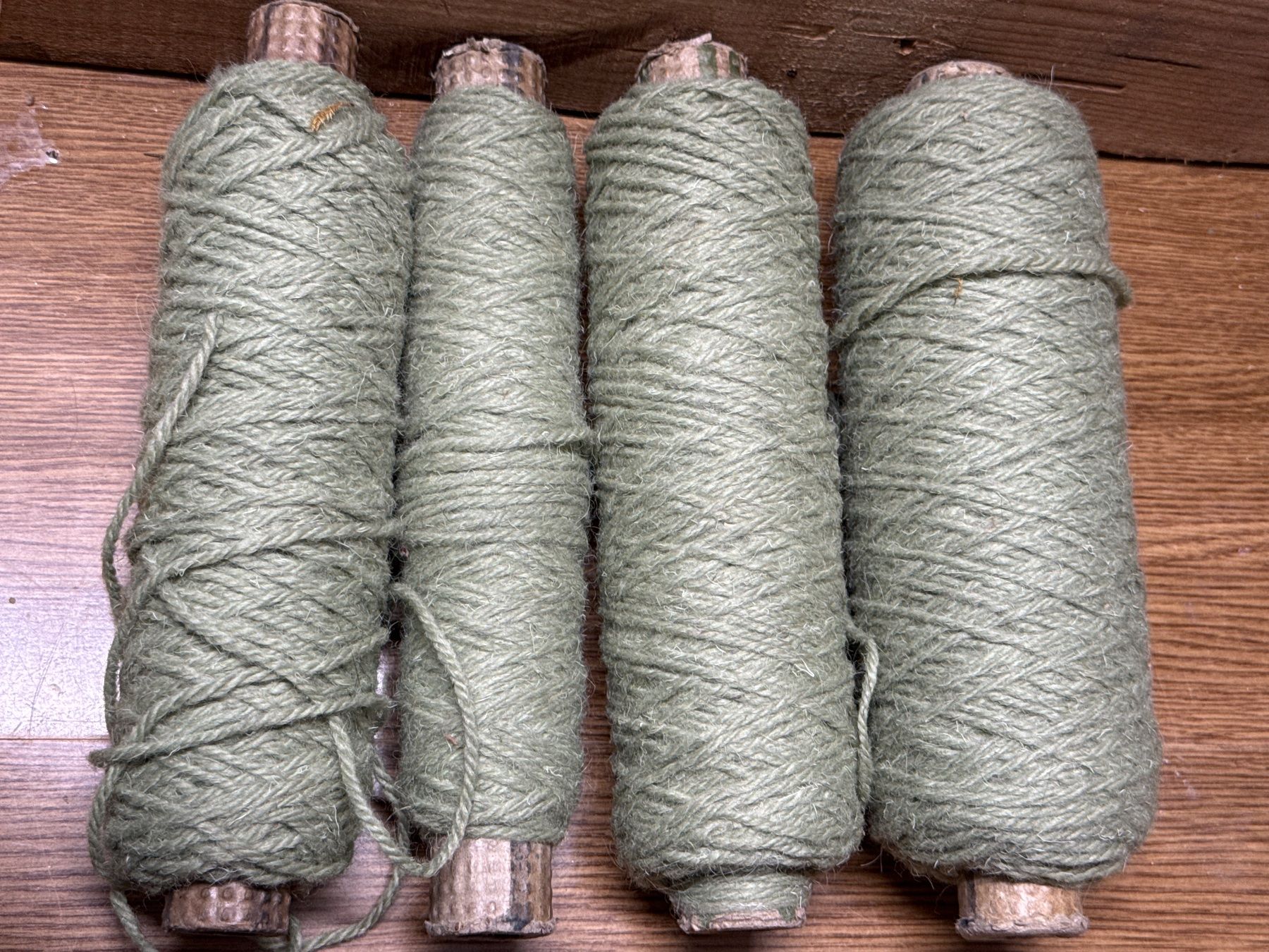 Cordicelle & Fili: 4 angefangene Garnrollen, grün – Usato da Amriswil venduto da used2use 2