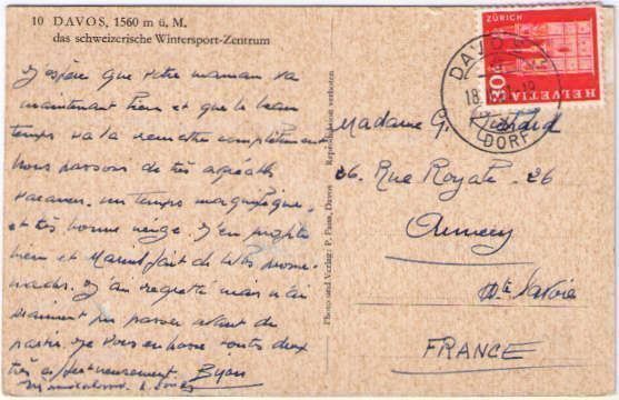 Cartoline postali: Davos – Usato da Binningen venduto da Mountainrider 1
