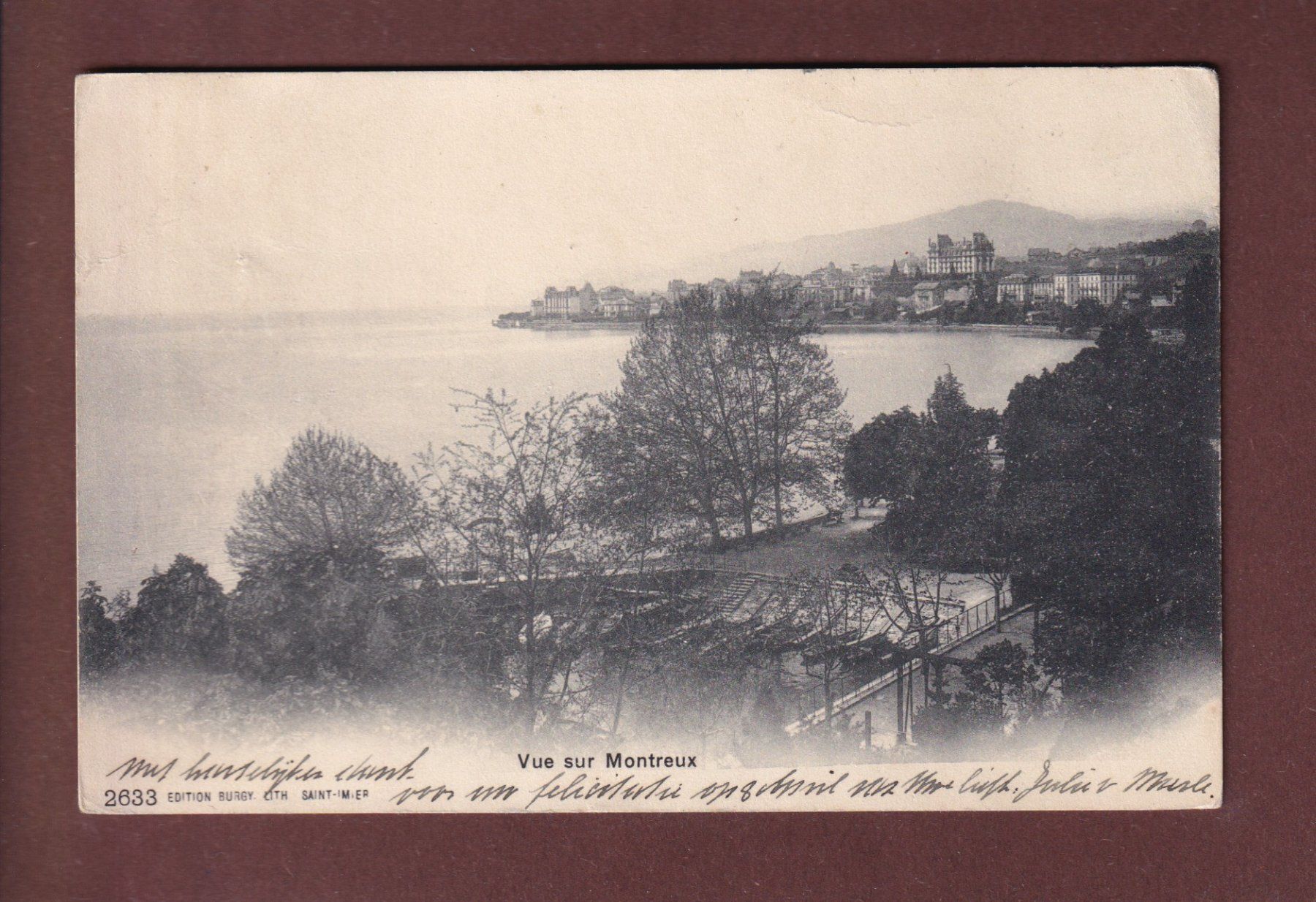 Cartes postales: Vue sur MONTREUX - 1905 – D'occasion à Pully par nicecards