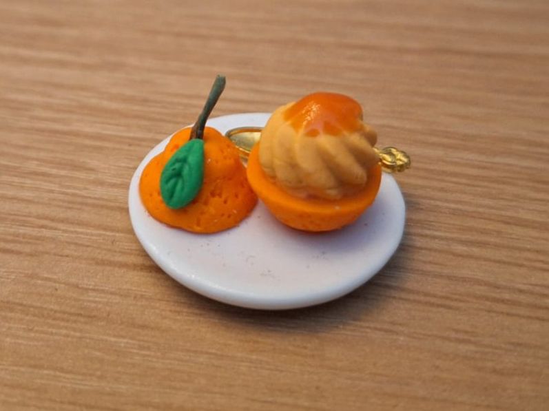 Case e mobili per bambole: Handmade Orangensorbet – Nuovo (secondo la descrizione) da Zürich venduto da HandmadeTinyFood 1