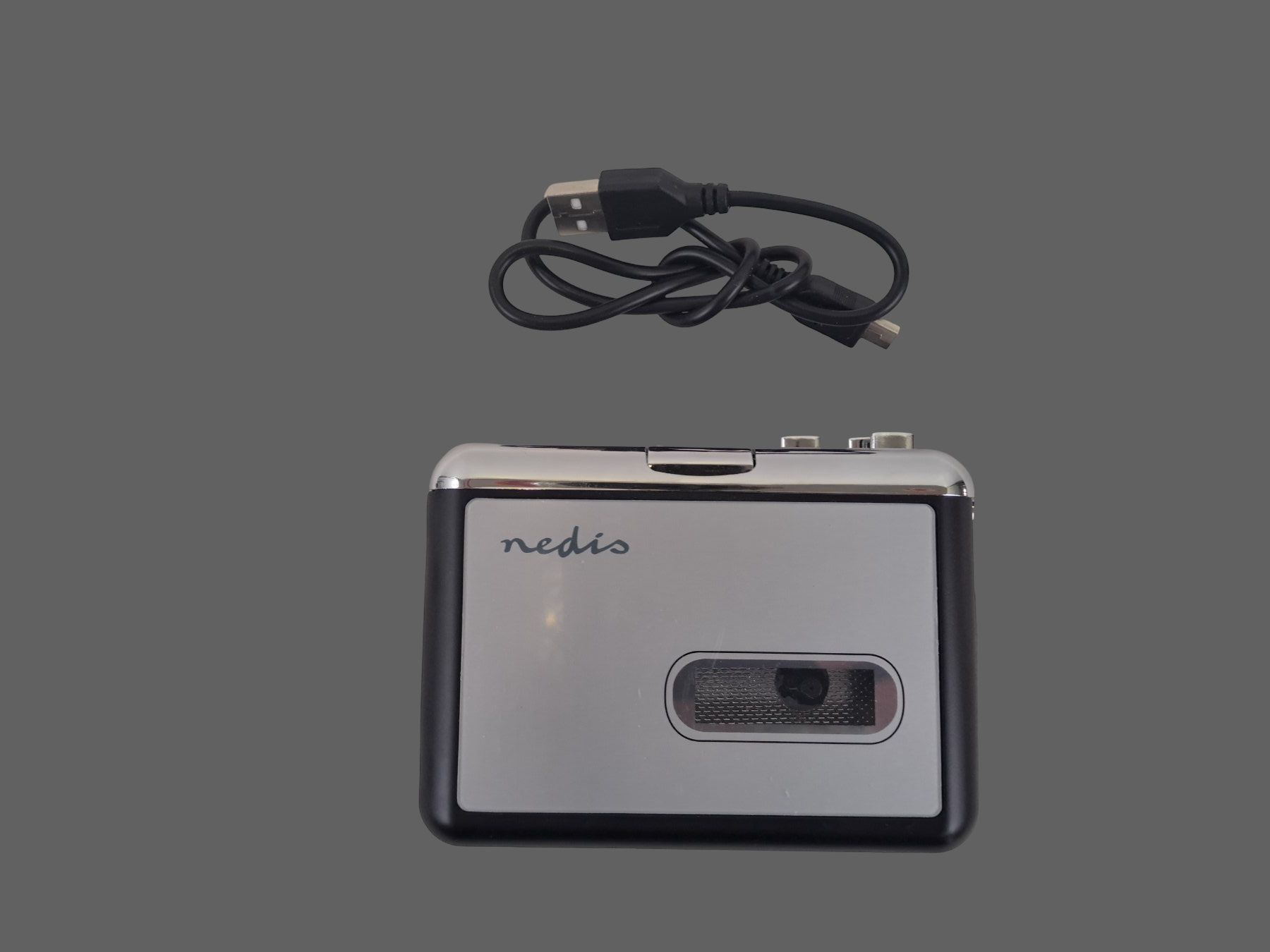 Lettore multimediale portatile: NEDIS USB Cassette Player Typ ACGRU100GY – Nuovo (secondo la descrizione) da Männedorf venduto da Restwert_Maennedorf