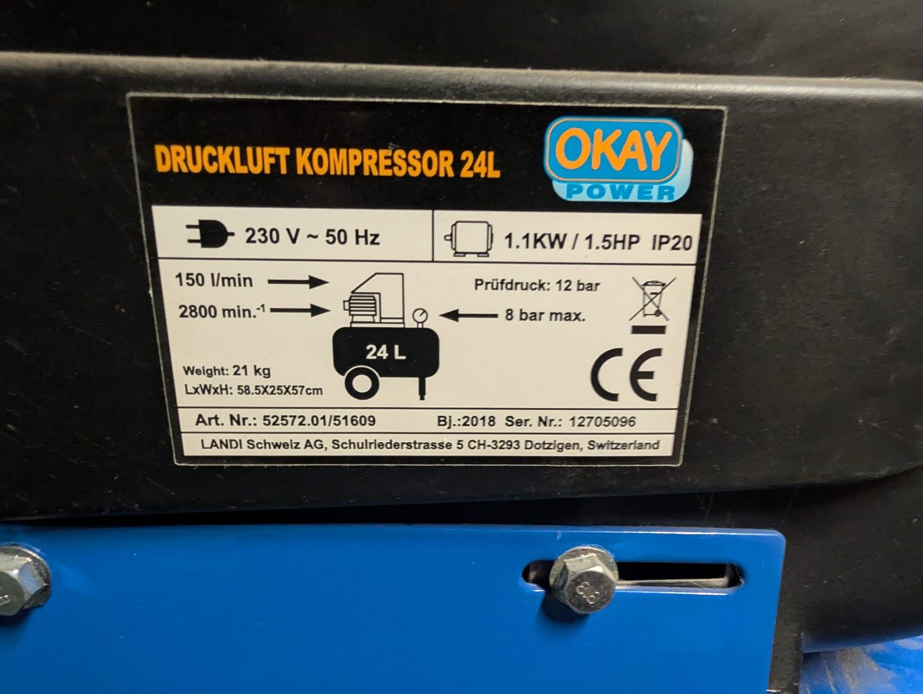 Compresseurs: OKAY POWER Kompressor blau – D'occasion à orpund par kevinlars 1