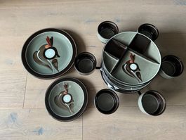 Fondue Chinoise Geschirr mit Karussell