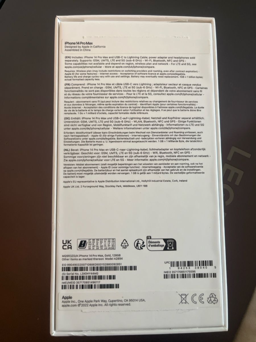 Altro in Decorazioni & Accessori: Box iPhone 14 Pro Max Gold 128GB box  – Usato da St. Moritz venduto da ver_kn95 1