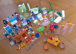 Grand lot meubles, chambres Playmobil : moderne