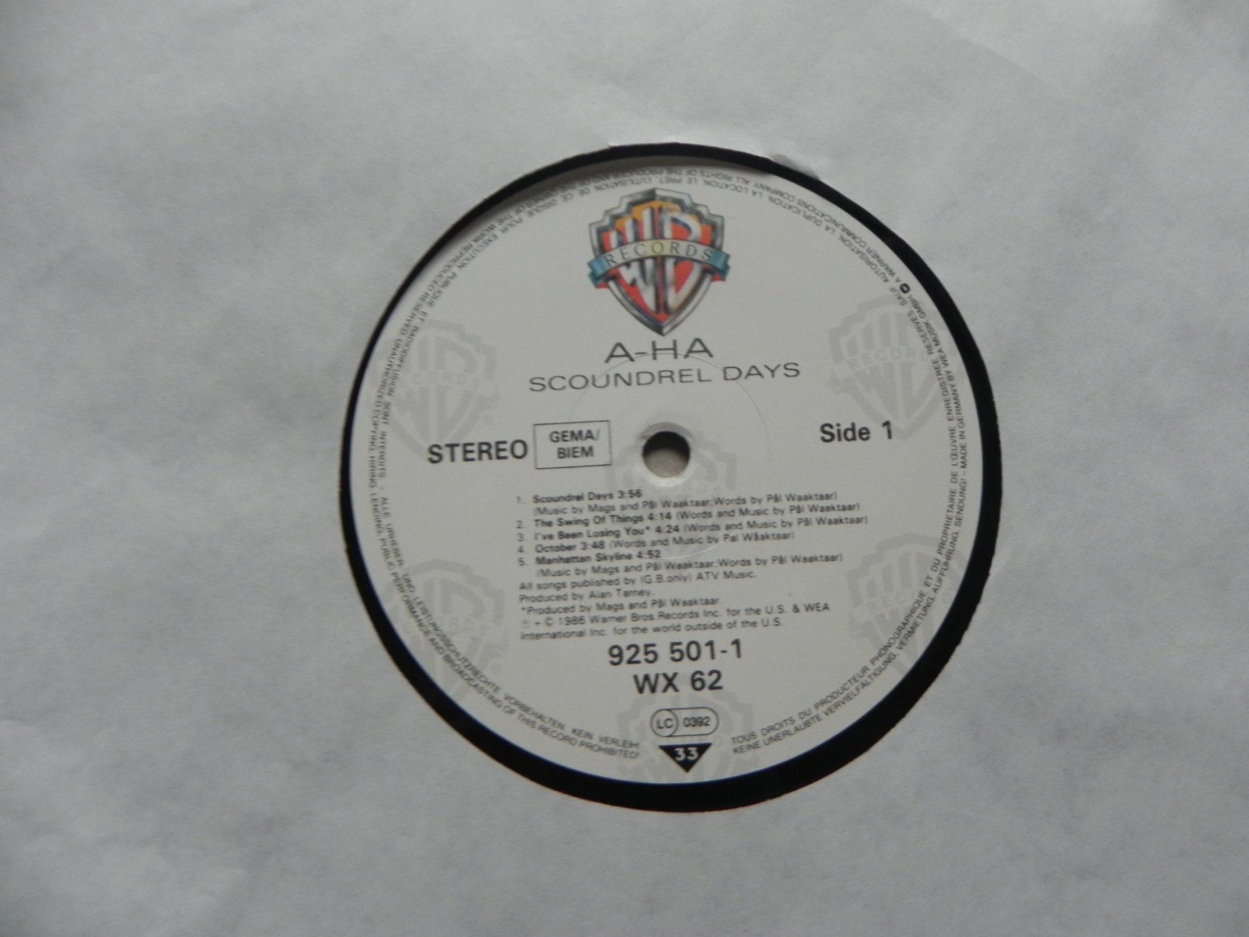 Schallplatten: LP Norwegen Synth Pop Group A-HA 1986 Scoundrel Days – Gebraucht aus Siebnen von krimsie 3