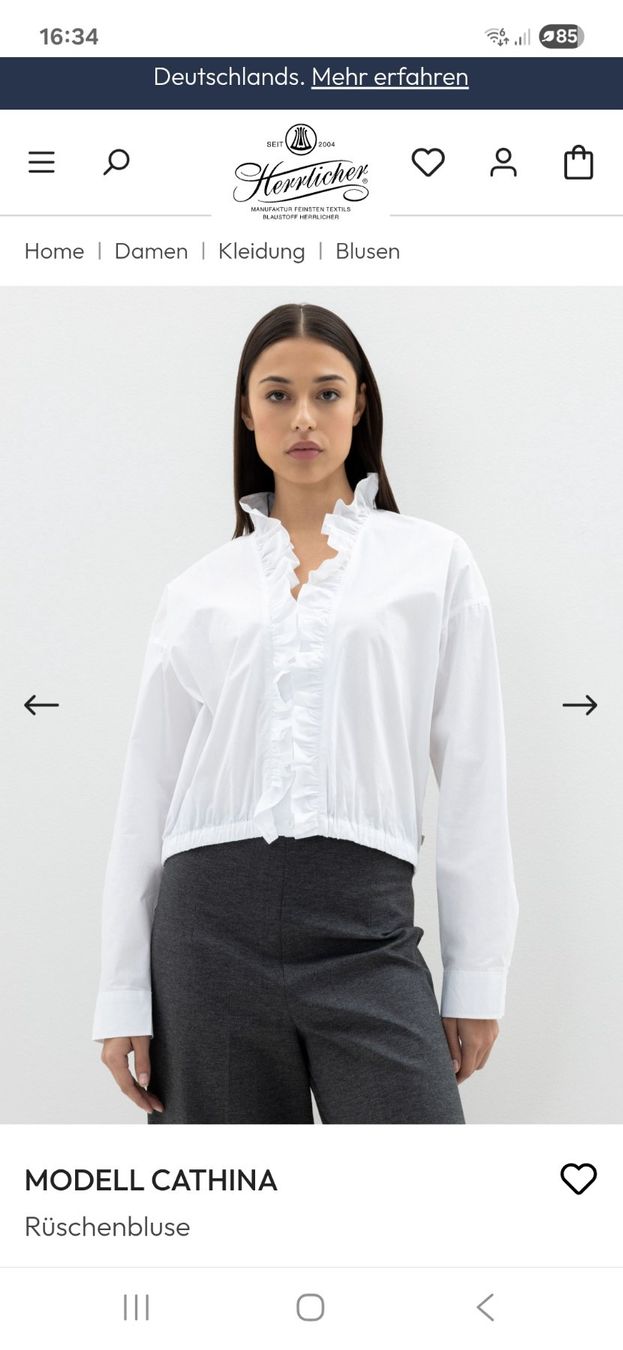 Herrlicher Camicette: Herrlicher Bluse, weiss, Gr. S, mit Rüschen – Nuovo (secondo la descrizione) da Wolfhausen venduto da Steffi0 8