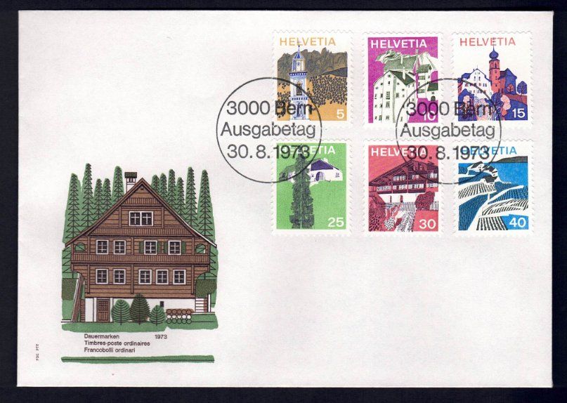 Tutti i francobolli: Sammlung CH Ersttagsbriefe 1973 – Nuovo (secondo la descrizione) da Pfäffikon ZH venduto da Romulus 4