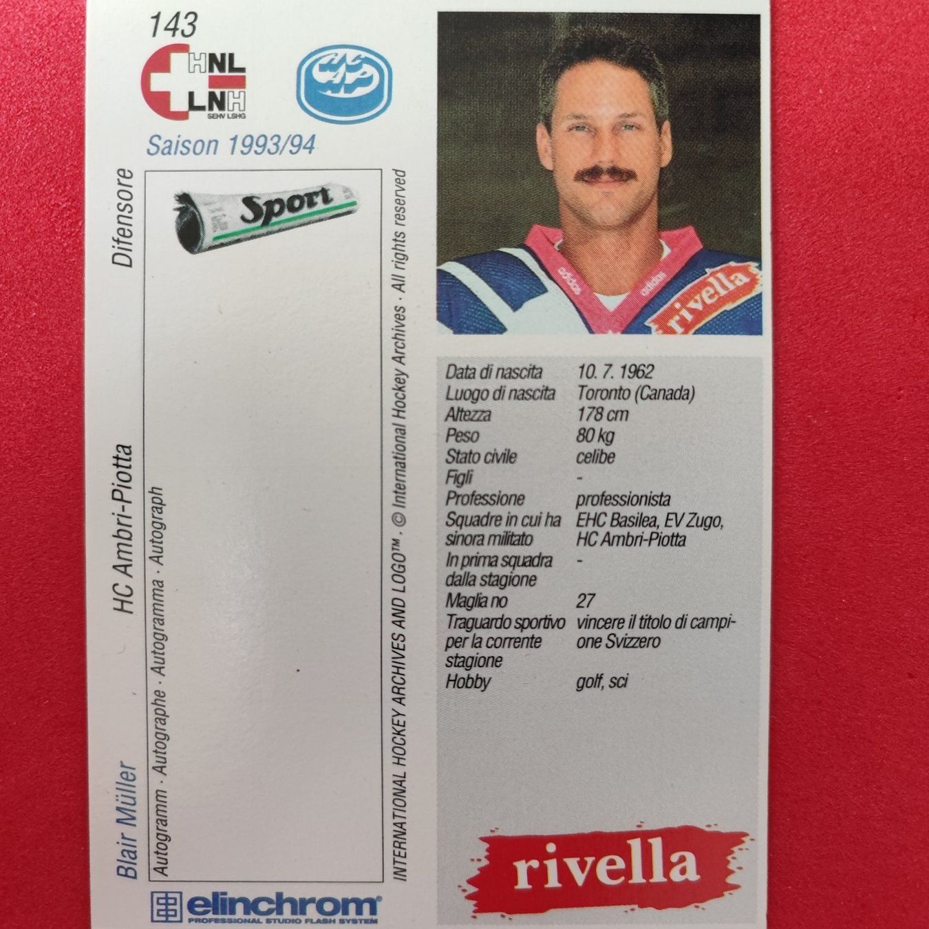 Sammelbilder & Trading cards: Blair Müller - HC AMBRI - 1993/94 – Gebraucht aus Dübendorf von kb86_MOVIE 1