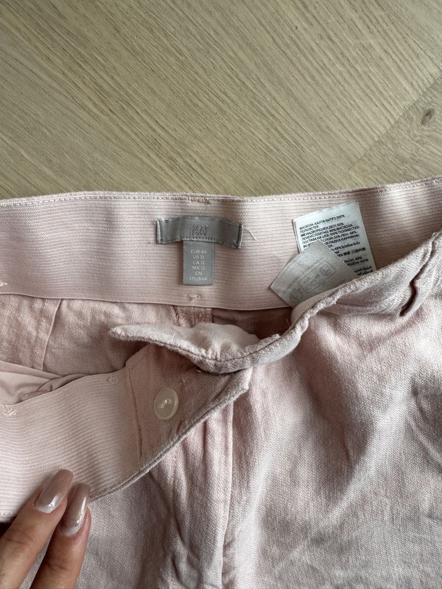 H&M Pantaloni: H&M Leinenhose, zartrosa, Gr. 44 – Nuovo (secondo la descrizione) da Aesch BL venduto da Sheisign 1