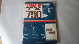OLDTIMER YAMAHA TX750 WERKSTATTHANDBUCH 1973 Englisch