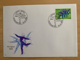 Pro Sport 1989 Ersttagsbrief Briefmarke Sportler Figur Sc...