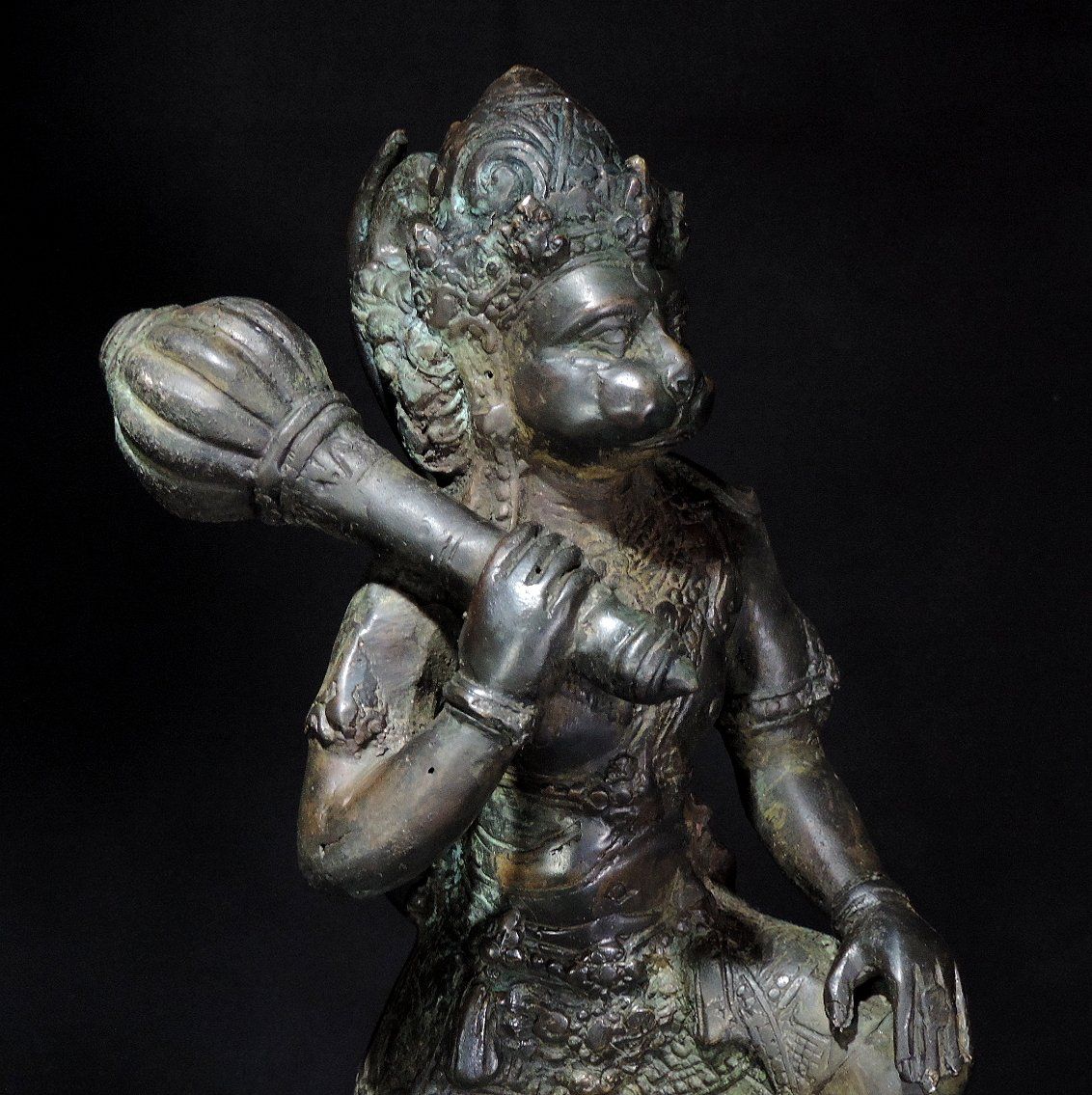 Statuette: Antike Bronze Statue - Hindu Gott Hanuman – Usato da Duggingen venduto da roterbambus 5