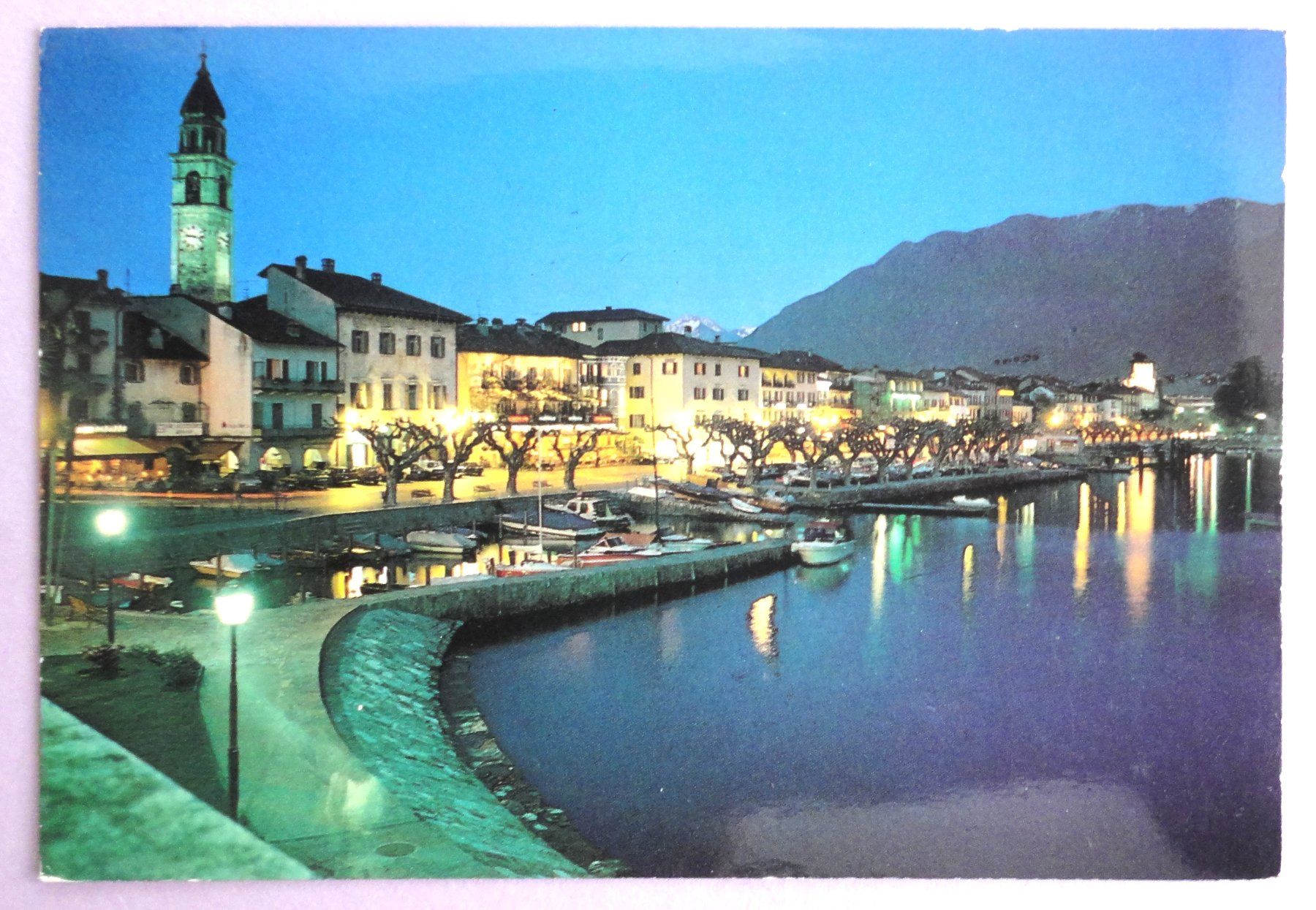 Cartoline postali: Ascona di notte - Lago Maggiore – Usato da Fétigny venduto da Billy2miny