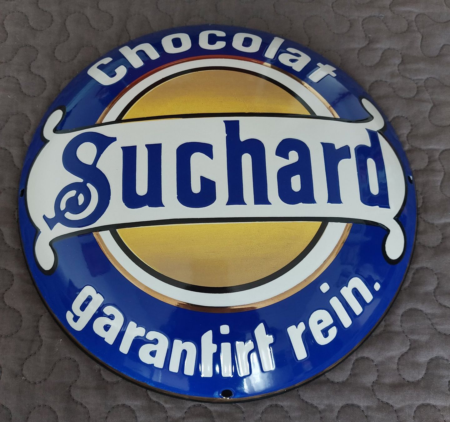 Suchard Insegne: Emailschild Chocolat Suchard – Usato da Schenkon venduto da Elbarto007