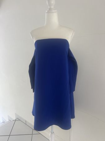 Milly Kleid, Gr. 8, blau, schulterfrei, Sommer Look!