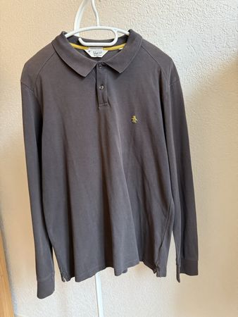 Polo marron grisé Penguin by Munsingwear, t.38/M