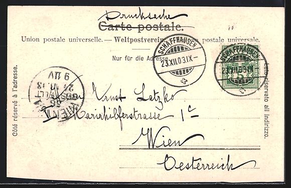 Cartoline postali: Schaffhausen, Münsterplatz, Gesamtansic – Usato da Berlin venduto da bartko-reher 1