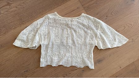 Elegante Spitzenbluse, Weiss, Grösse XS, Sommerlook!