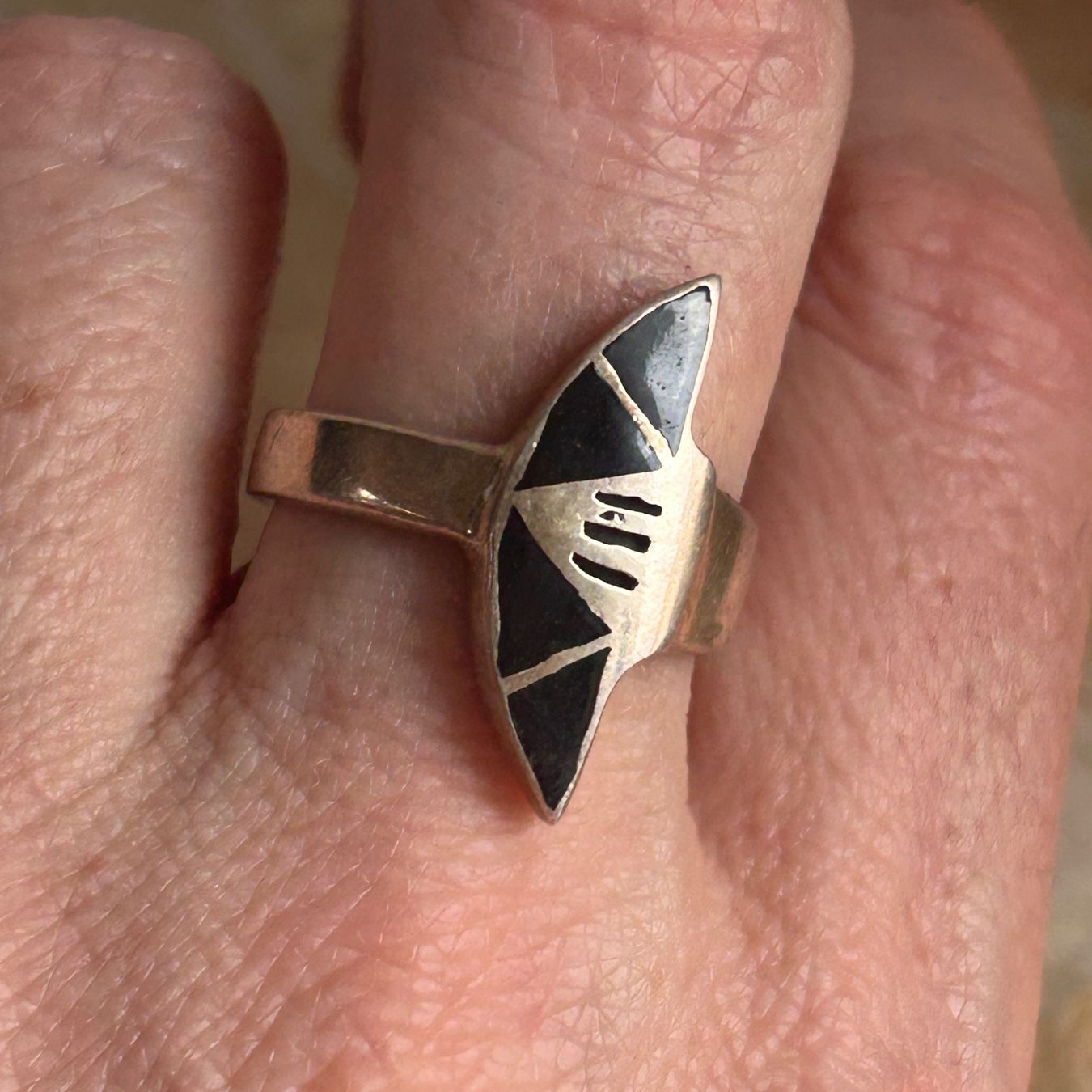 Ringe: Silberring Onyx-Halbmond (Grösse 60) – Gebraucht aus Laufen von belleskulptur 2